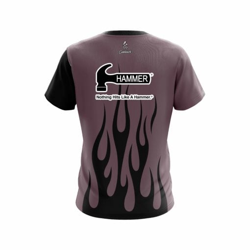 Hammer Eggplant Flaming CoolWick Bowling Jersey - Image 2