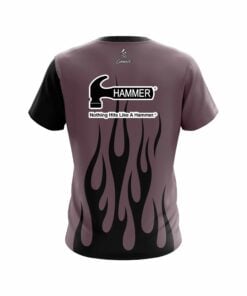 Alternative view of Hammer Eggplant Flaming CoolWick Bowling Jersey
