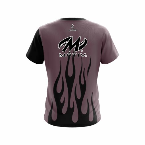 Motiv Eggplant Flaming CoolWick Bowling Jersey - Image 2