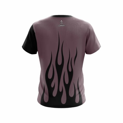 Plain Eggplant Flaming CoolWick Bowling Jersey - Image 2