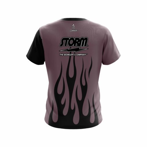 Storm Eggplant Flaming CoolWick Bowling Jersey - Image 2