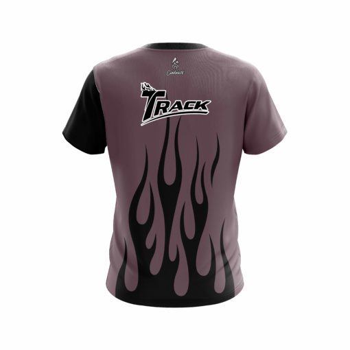Track Eggplant Flaming CoolWick Bowling Jersey - Image 2