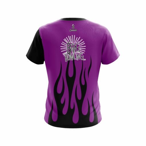 Big Bowling Purple Flaming CoolWick Bowling Jersey - Image 2