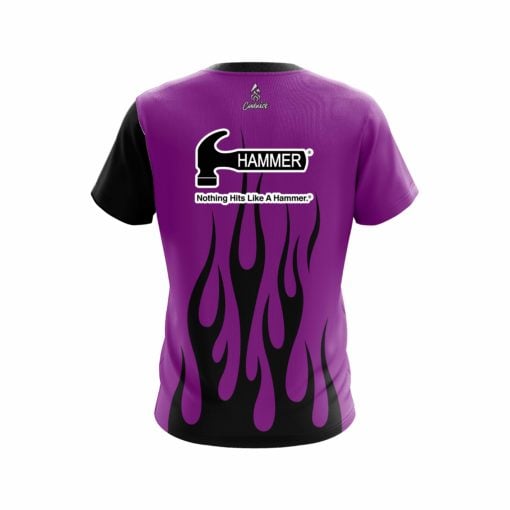 Hammer Purple Flaming CoolWick Bowling Jersey - Image 2