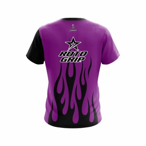 Roto Grip Purple Flaming CoolWick Bowling Jersey - Image 2