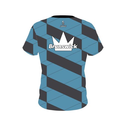 Brunswick Blue Slanted Coolwick Bowling Jersey - Image 2