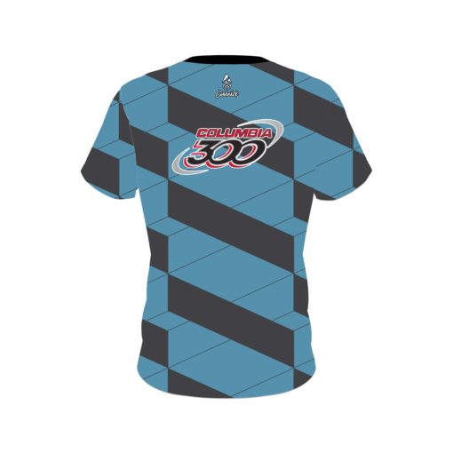 Columbia 300 Blue Slanted CoolWick Bowling Jersey - Image 2