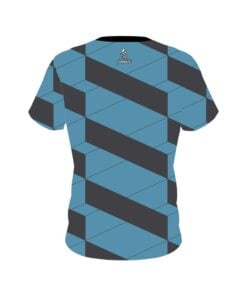 Alternative view of Plain Blue Slanted CoolWick Bowling Jersey