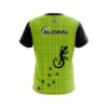 900 Global Lime Plaid Gecko CoolWick Bowling Jersey - Image 2