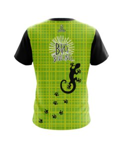 Alternative view of Big Bowling Lime Plaid Gecko CoolWick Bowling Jersey