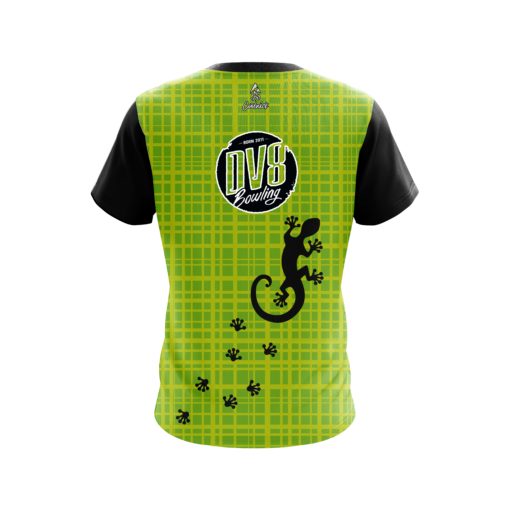 DV8 Lime Plaid Gecko CoolWick Bowling Jersey - Image 2