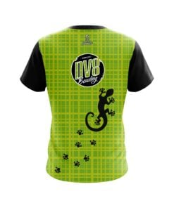 Alternative view of DV8 Lime Plaid Gecko CoolWick Bowling Jersey