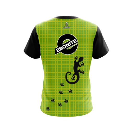 Ebonite Lime Plaid Gecko CoolWick Bowling Jersey - Image 2