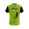 Radical Lime Plaid Gecko CoolWick Bowling Jersey - Image 2