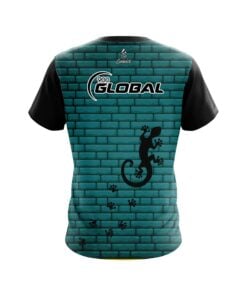 Alternative view of 900 Global Turq Bricks Gecko CoolWick Bowling Jersey