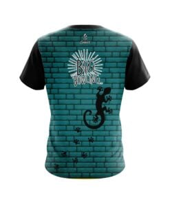 Alternative view of Big Bowling Turq Bricks Gecko CoolWick Bowling Jersey
