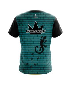 Alternative view of Brunswick Turq Bricks Gecko Coolwick Bowling Jersey