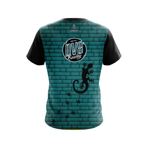 DV8 Turq Bricks Gecko CoolWick Bowling Jersey - Image 2