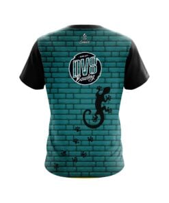 Alternative view of DV8 Turq Bricks Gecko CoolWick Bowling Jersey