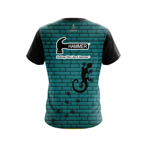 Hammer Turq Bricks Gecko CoolWick Bowling Jersey - Image 2