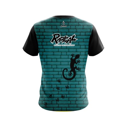 Radical Turq Bricks Gecko CoolWick Bowling Jersey - Image 2