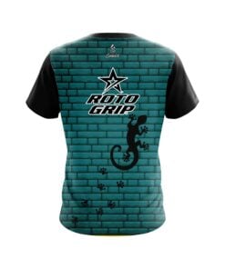 Alternative view of Roto Grip Turq Bricks Gecko CoolWick Bowling Jersey