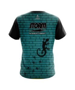 Alternative view of Storm Turq Bricks Gecko CoolWick Bowling Jersey