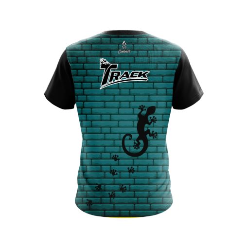 Track Turq Bricks Gecko CoolWick Bowling Jersey - Image 2