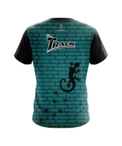Alternative view of Track Turq Bricks Gecko CoolWick Bowling Jersey