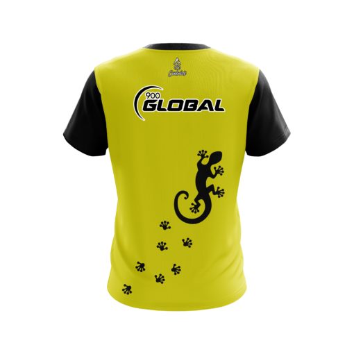 900 Global Yellow Gecko CoolWick Bowling Jersey - Image 2