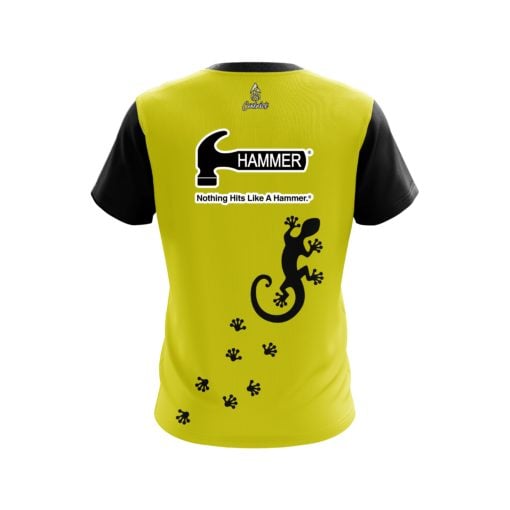 Hammer Yellow Gecko CoolWick Bowling Jersey - Image 2