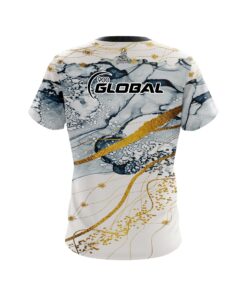 Alternative view of 900 Global Gold Granite CoolWick Bowling Jersey