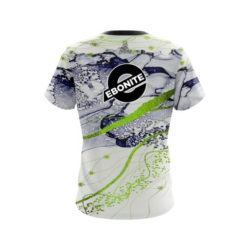 Ebonite Lime Green Granite CoolWick Bowling Jersey - Image 2