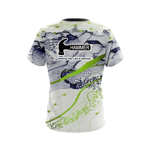 Hammer Lime Green Granite CoolWick Bowling Jersey - Image 2
