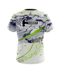 Alternative view of Hammer Lime Green Granite CoolWick Bowling Jersey