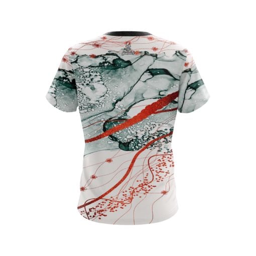 Plain Red Granite CoolWick Bowling Jersey - Image 2