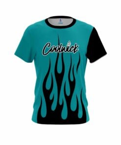 Signature Cyan Flaming CoolWick Bowling Jersey