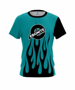 Ebonite Cyan Flaming CoolWick Bowling Jersey