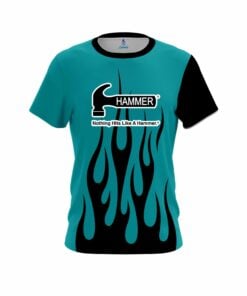 Hammer Cyan Flaming CoolWick Bowling Jersey