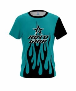 Roto Grip Cyan Flaming CoolWick Bowling Jersey