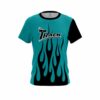 Track Cyan Flaming CoolWick Bowling Jersey