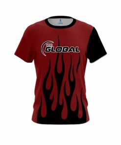 900 Global Red Brick Flaming CoolWick Bowling Jersey