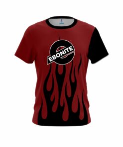 Ebonite Red Brick Flaming CoolWick Bowling Jersey