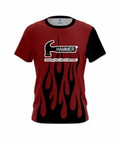 Hammer Red Brick Flaming CoolWick Bowling Jersey