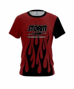 Storm Red Brick Flaming CoolWick Bowling Jersey