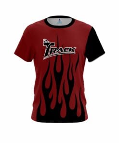 Track Red Brick Flaming CoolWick Bowling Jersey