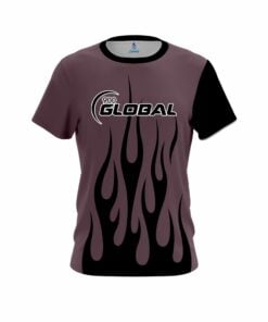 900 Global Eggplant Flaming CoolWick Bowling Jersey