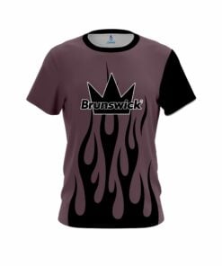 Brunswick Eggplant Flaming Coolwick Bowling Jersey