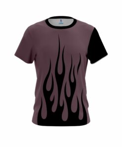 Plain Eggplant Flaming CoolWick Bowling Jersey
