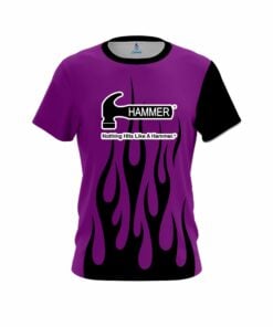 Hammer Purple Flaming CoolWick Bowling Jersey